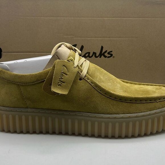Clarks Torhill LO Light Olive Suede Men's Casual Lace Up Moccasins 76215 Men‎ 13 - Picture 2 of 11